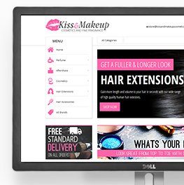 Web Design Burntwood - Kiss & Makeup Website Design